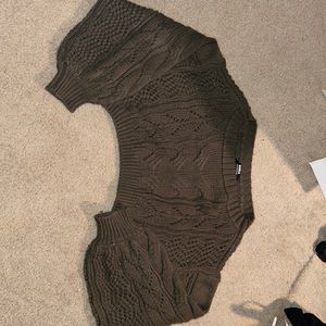 Green cropped sweater bought from 12th tribe